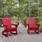 Flash Furniture Red Adirondack Rocking Chairs with Cupholder, 2PK 2-LE-HMP-1044-31-RD-GG - alternate 1